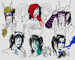  ! 2025 artificial_limb beforus_ancestors blindfold blood blush exemplar_danklook eyepatch facial_hair fullres gills grayscale highlight_color lamplady_swansong monochrome nosebleed parody sawtowne scars skulls smoking songbird_sootnose starter_outfit text the_helpsman the_rankmaid troll_caegar_coin vocaloid weapon web zoologer_coolscar zzoupz 