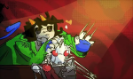  2026 4ac-925 action_claws candy_timeline coolcat dave_strider davebot diamond fanontinuum fullres glasses_added godtier heart homestuck:_beyond_canon knight nepeta's_fanontinuum_suit nepeta_leijon no_hat palerom redrom shipping time_aspect 