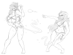 2015 aradia_megido aspect_symbol dogtier fullres grayscale jade_harley nsfw_source planetofjunk space_aspect strife swimsuit time_aspect wonk