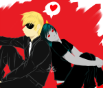  coolkids dave_strider four_aces_suited head_on_shoulder heart no_glasses redrom shipping terezi_pyrope 