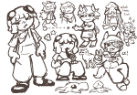 2025 animals animalstuck art_dump auguryaside blush casual championstirade del'fi fullres grayscale homestuck:_beyond_canon horses jaggy_lines ly'lac monochrome nymphs satyrs sketch speculative_design squiddles stars starter_outfit swiss_elysi text tinnituschakra windyshade