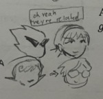  2025 bad_quality dave_strider dirk_strider fullres grayscale headshot monochrome rose_lalonde roxy_lalonde ruldem siblings:daverose silhouette sketch text 