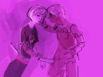   black_squiddle_dress cloudymew dave_strider godtier knight monochrome rose_lalonde 