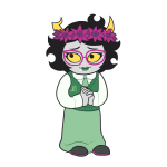 2019 absoluteclownit flower_crown flowers fullres hiveswap lynera_skalbi solo starter_outfit transparent