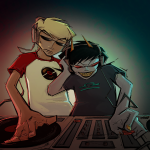  2025 coolkids dave_strider fullres headphones jaggy_lines red_baseball_tee redrom shipping spookquartz starter_outfit terezi_pyrope turntables 