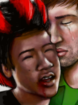  andrew_hussie blood crying dante_basco panel_redraw redrom rufio sadstuck shipping silversolicitor 