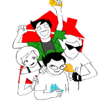  2025 alpha_kids dirk_strider entropicbias fullres golden_guns jaggy_lines jake_english jane_crocker roxy_lalonde sburb_logo starter_outfit weapon 