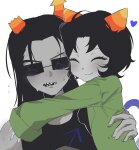  0ni91ri 2025 blush equius_zahhak fullres heart hug meowrails nepeta_leijon no_hat shipping starter_outfit sweat 