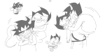  2025 breath_aspect communism fullres godtier grayscale grlgogames heir jaggy_lines john_egbert karkat_vantas monochrome shipping starter_outfit 