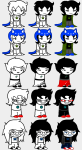  2017 cat_hat fullres grayscale highlight_color humanized image_manipulation jaggy_lines kanaya_maryam nepeta_leijon no_hat saeronovace seeing_terezi sprite_mode starter_outfit terezi_pyrope vriska_serket 