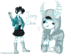 2015 dammek&#039;s_hoodie fake_horns flashlight fullres hiveswap joey_claire mimiteyy solo starter_outfit text