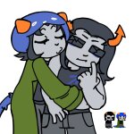  2025 cat_hat equius_zahhak fullres hug maekammy meowrails near_kiss nepeta_leijon shipping sprite_mode starter_outfit 