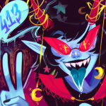  413 2020 dragon_cape fullres headshot hilaletto solo starter_outfit terezi_pyrope text word_balloon 