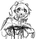  2026 animals blood dead fullres gore grayscale monochrome muwwwsky nepeta_leijon no_hat sketch solo 