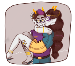 carrying eridan_ampora eriferi feferi_peixes freckles kiss koalanurples redrom shipping smiling_eridan