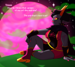  2025 aspect_symbol blood blood_aspect body_modification freckles fullres green_moon hiveswap iceflower99 jaggy_lines multiple_personas night pink_moon profile sitting solo starter_outfit text trizza_tethis 