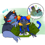  2024 blush cat_hat censor chubstuck computer fullres heart illustrating jaggy_lines kneeling nepeta_leijon nudity obscenicon redrom scratch_and_sniff shipping starter_outfit sweat sylladex terezi_pyrope text 