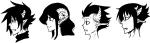  2011 aradia_megido fullres grayscale headshot karkat_vantas monochrome pride profile sollux_captor tavros_nitram 
