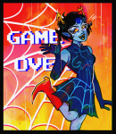  2020 aranea_serket arizuume dancestors fullres mind_control mindfang_dress ring_of_life solo text web 