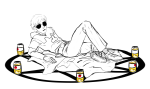  2017 alisonnyash apple_juice dave_strider fullres godtier grayscale highlight_color knight lying solo time_aspect 