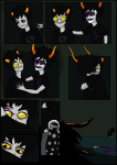  2011 blood comic foolsinvasion fullres gamzee_makara hug karkat_vantas sadstuck scars sickle sitting sober_gamzee starter_outfit weapon 