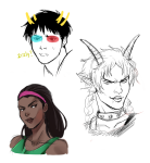  2014 art_dump body_modification dancestors fullres headshot jin-nyeh meenah_peixes sollux_captor sweat text 