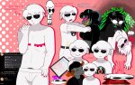  2025 art_dump blush dave_strider dogtier dreamself duckface fullres godtier grimbark heart jade_harley kiss knight no_shirt pesterlog redrom s'mores shipping skyzahhak space_aspect sprite_mode starter_outfit sweat tavros_nitram terezi_pyrope text time_aspect transtuck witch 