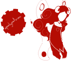  aradia_megido aspect_symbol bloodtier godtier maid monochrome silhouette solo time_aspect 