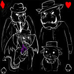  2010 animalstuck cd clubs clubs_deuce dd diamond diamonds_droog fullres grayscale hb heart hearts_boxcars highlight_color jack_noir lineart midnight_crew seerofnight shadow_based_magic spade spades_slick 