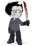  2023 blood cosplay crossover friday_the_13th fullres halloweenstuck jaggy_lines john_egbert littlestpetgoth mask solo weapon 