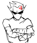  2025 arms_crossed bro fullres grayscale highlight_color indigocaste lineart no_hat scars solo the_truth 