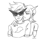  batkind dirk_strider ghost_in_the_smell lineart redrom shipping terezi_pyrope 