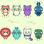  2025 animalstuck beta_kids chiikawa crossover dave_strider jade_harley john_egbert june_egbert minikanikokona rose_lalonde roxy's_striped_scarf text 