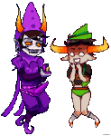  2014 666bot animated bard body_modification codtier dream_ghost fullres gamzee_makara godtier pbj pirate_pupa_pan pixel rage_aspect redrom scars shipping tavros_nitram transparent 