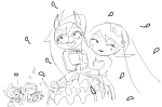  ! 2023 blush dave_strider dogtail dogtier fashion flowers formal fullres grayscale holding_hands jade_harley jaggy_lines john_egbert lineart monochrome redrom roxy_lalonde shipping sketch suit vintagegamebro wedding witches_brew 