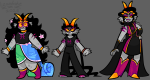  2026 body_modification dancestors feferi_peixes flowers freckles fullres gills hiveswap jaggy_lines lizardcakezzz meenah_peixes peixeses starter_outfit trizza_tethis 