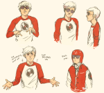  dave_strider freckles hat multiple_personas no_glasses private_source red_baseball_tee solo yt 