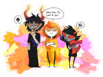  arms_crossed blackrom blind_rage blush chibi deleted_source demented-sheep gamzee_makara godtier light_aspect request rose_lalonde scalemates seer shipping spade terezi_pyrope word_balloon 