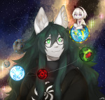  2024 aspect_powers chibi cloud-ya clouds dogtier fullres godtier jade_harley land_of_crypts_and_helium land_of_heat_and_clockwork land_of_light_and_rain land_of_tombs_and_krypton land_of_wind_and_shade planets rose_lalonde sitting size_difference skaia space_aspect stars starter_outfit witch 