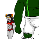 2016 aradia_megido english_maid fullres godtier head_out_of_frame jaggy_lines lord_english maid no_shirt shipping steelcorridor time_aspect