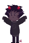  2017 animated fullres karkat_vantas pixel smiling_karkat solo starter_outfit transparent veri 