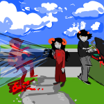 2026 aradia_megido au blood breath_aspect clouds dead fantroll fire fullres godtier heir john_egbert karkat_vantas maid starter_outfit sweat time_aspect unhomelystuck