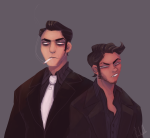 2021 blackdiamond dd diamonds_droog facial_hair fullres humanized jack_noir no_hat redrom retroscofflaws shipping smoking spades_slick starter_outfit