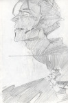  art_dump crying fanfic_art grayscale pencil sketch sollux_captor solo toastyhat 
