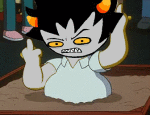   1s_th1s_you animated apocalypticcrunchies crossover image_manipulation karkat_vantas native_source solo the_finger the_simpsons this_is_stupid 