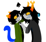 2026 blackrom blush burgeriguess fullres jaggy_lines nepeta_leijon no_hat profile schr&ouml;dinger shipping spade starter_outfit vriska_serket 