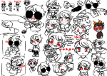 apple_juice art_dump blush broken_source chibi crying dave_strider food godtier hug knight no_glasses pseudo-innocent-clown puppet_tux size_difference smuppets starter_outfit time_aspect timetables trollified wayward_vagabond wv