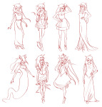  3_in_the_morning_dress dead_shuffle_dress dogtier doven dreamself dress_of_eclectica godtier jade_harley jadesprite lineart monochrome sprite squiddlejacket starter_outfit witch 