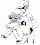  2026 animated body_hair bro dave_strider facial_hair fullres grayscale highlight_color monochrome no_glasses rockholmes starter_outfit 