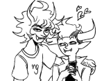  animated ccin gamzee_makara heart lineart pbj redrom shipping tavros_nitram 